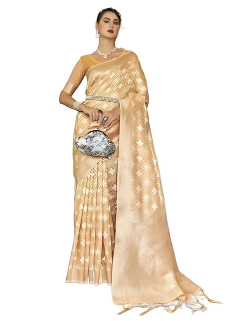 Vasthrlay Jacquard Unstitched Comfortable Stylish Saree