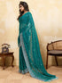 Vasthrlay Chiffon Striped Unstitched Sum Ethnic Wear