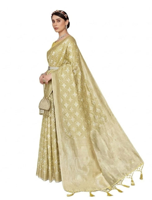 Vasthrlay Jacquard Unstitched Comfortable Stylish Saree