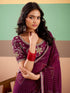 Vasthrlay Georgette Embroidery Red Saree