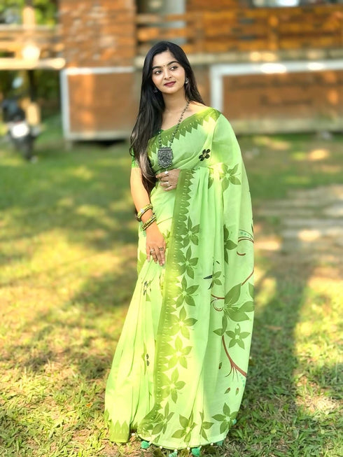 Vasthrlay Printed Lightweight Traditional Unstitched