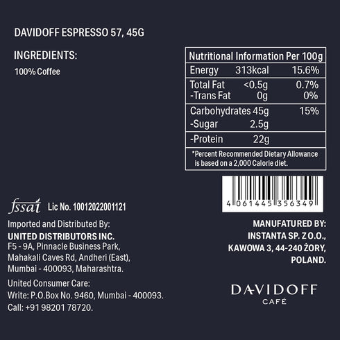 Davidoff Espresso 57 Instant Coffee 45g