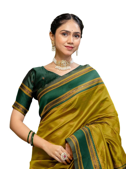 Vasthrlay Weaving Cream Saree
