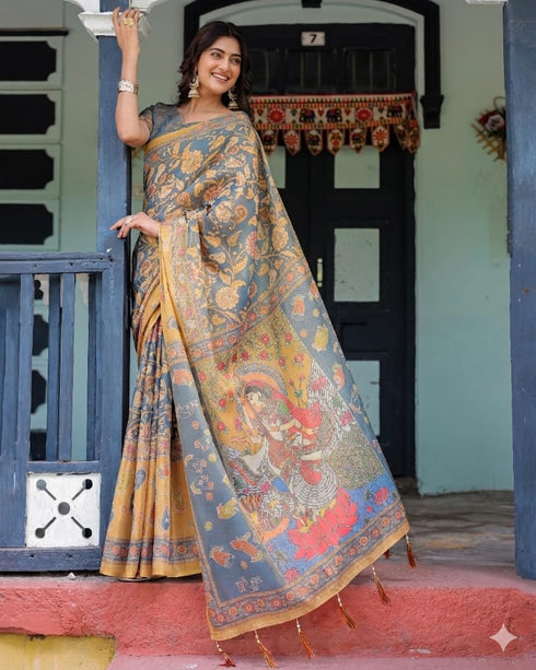 Vasthrlay Printed Handloom Unstitched