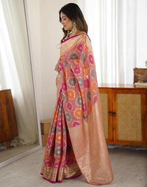 Vasthrlay Banarasi Kanjivaram Unstitched Black Saree