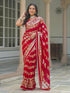 Vasthrlay Georgette Printed Orange Saree