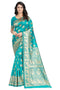 VasthrlayFirozi Green Kanjivaram Saree