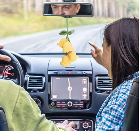 Crochet Flower for car Dashboard Decoration Items