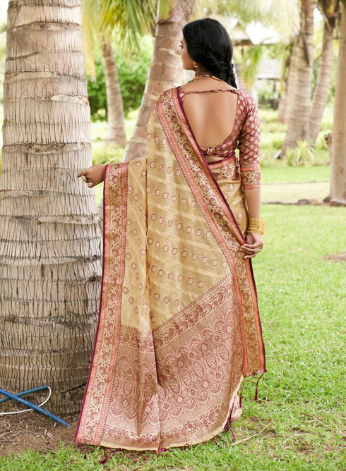 Vasthrlay Organza Kanjivaram Handloom Ethnic Wear