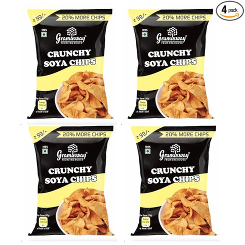 Graminway Crunchy Soya Chips Pack of 4