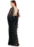 Vasthrlay Black Georgette Unstitched Saree
