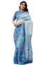 Vasthrlay Shimmer Printed Unstitched Light Green Saree