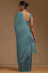 Vasthrlay Turquoise Crepe Paisley