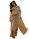 Vasthrlay Womens Printed Beige Saree With Unstitched Blouse Piece