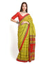 Vasthrlay Cotton Printed Mulmul Brown Saree