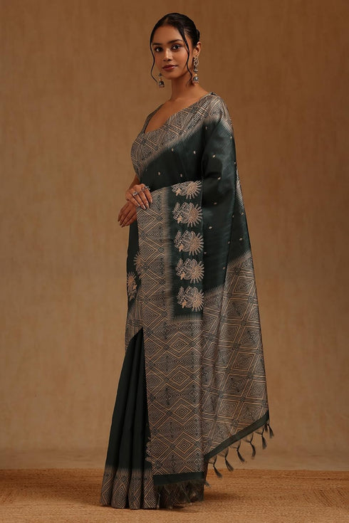 Vasthrlay Tussar Ethnic Embroidered