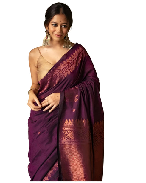 Vasthrlay Banarasi Unstitched Saree