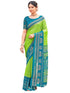 Vasthrlay Georgette Printed Unstitched Rani Pink Saree