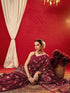 Vasthrlay Vichitra Printed Unstitched Maroon Saree