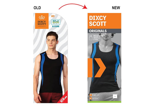 Dixcy Scott Originals Men 100% Combed Cotton Slim Fit Gym Vest (Pack of 1)