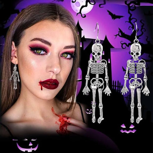 Skull Earrings Dangle Skeleton Bone Drop Earrings