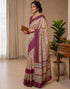 Vasthrlay Womens Printed Unstitched Navy Blue Saree
