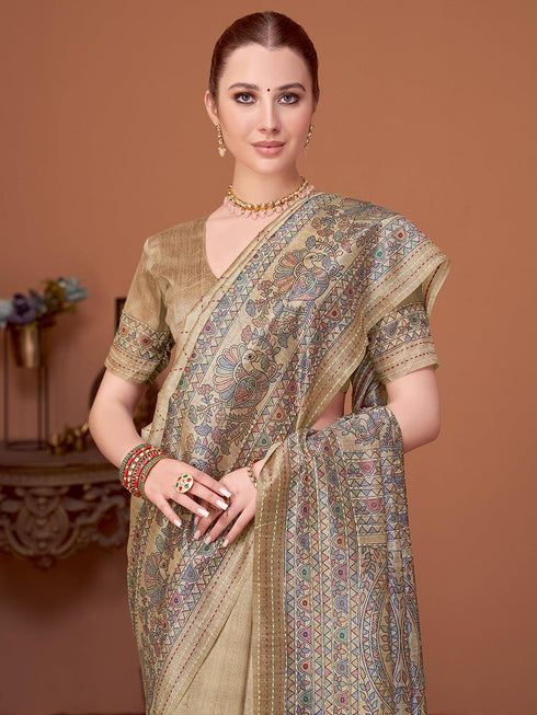 Vasthrlay Kalamkari Printed Unstitched Hs Ethnic Wear