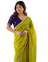 Vasthrlay Sequence Embroidery Unstitched Dark Green Saree