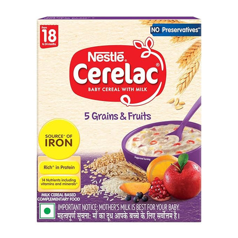CERELAC Baby Food Cereal | 5 Grains & Fruits