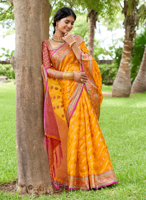 Vasthrlay Organza Kanjivaram Handloom Ethnic Wear