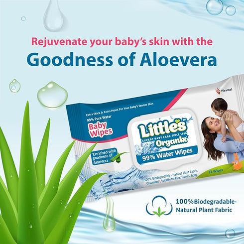 Little's Organix 99% Pure Water Baby Wipes