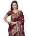 Vasthrlay Kanjivaram Banarasi Maroon | Golden Border Saree With Unstitched Blouse Piece