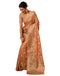 Vasthrlay Banarasi Kanjivaram Unstitched Orange Saree