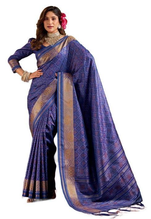 Vasthrlay Kanjivaram Unstitched Saree