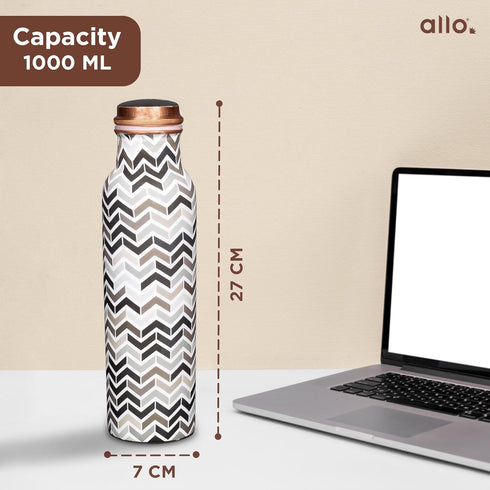Pure Copper Water Bottle 1 Litre Leak Proof