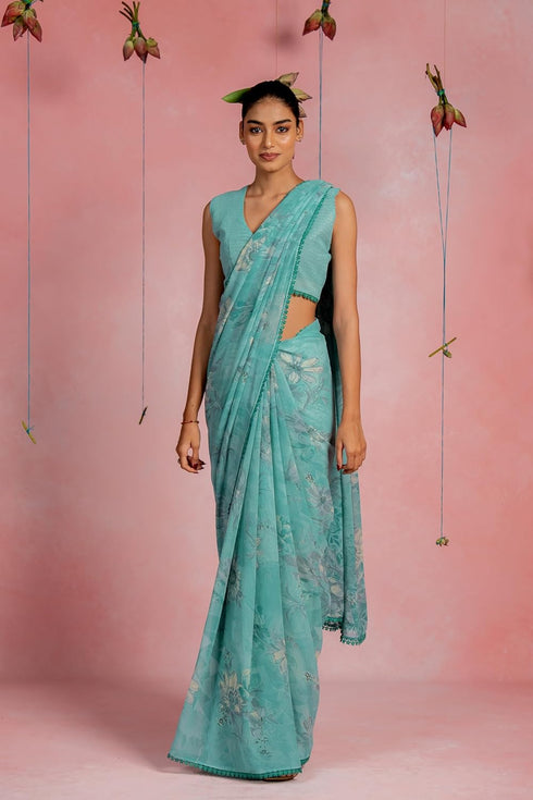 Vasthrlay Fashion Chiffon Georgette Printed Ethnic Wear