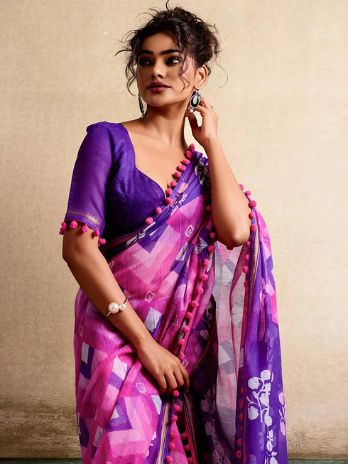 Vasthrlay Printed Unstitched Sr Ethnic Wear