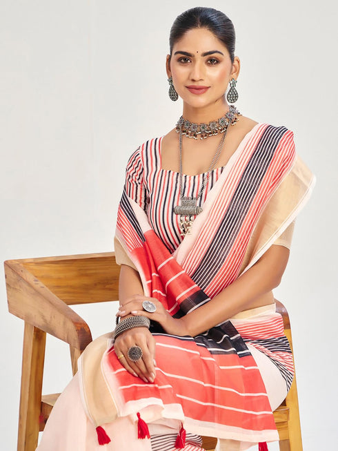 Vasthrlay Printed Unstitched Blouse Ethnic Wear