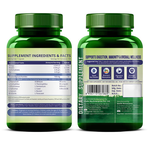 Himalayan Organics Probiotics 35 Billion CFU Prebiotics Capsules