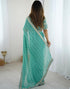 Vasthrlay Georgette Leheriya Unstitched Blue Saree