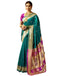 Vasthrlay Paithani Banarasi Unstitched Green Saree