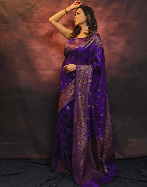 Vasthrlay Banarasi Kanjivaram Unstitched Teal Saree