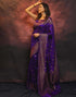 Vasthrlay Banarasi Kanjivaram Unstitched Teal Saree