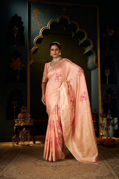 Vasthrlay Banarasi Unstitched Saree