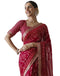Vasthrlay Georgette Bandhani Unstitched Purple Saree