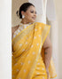 Vasthrlay Womens Printed Unstitched Orange Saree