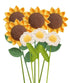 7PCS Crochet Sunflower Bouquet