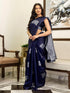 Vasthrlay Weaving Tassels Grey Saree