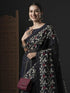 Vasthrlay Botanical Printed Unstitched Black Hs Ethnic Wear