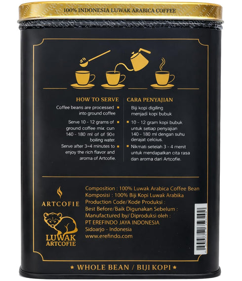 Luwak Artcofie Wild Kopi Arabica Coffee Beans 100g